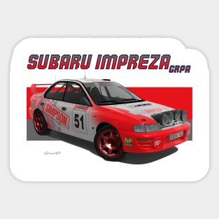 Subaru Impreza GrpA simpson Sticker